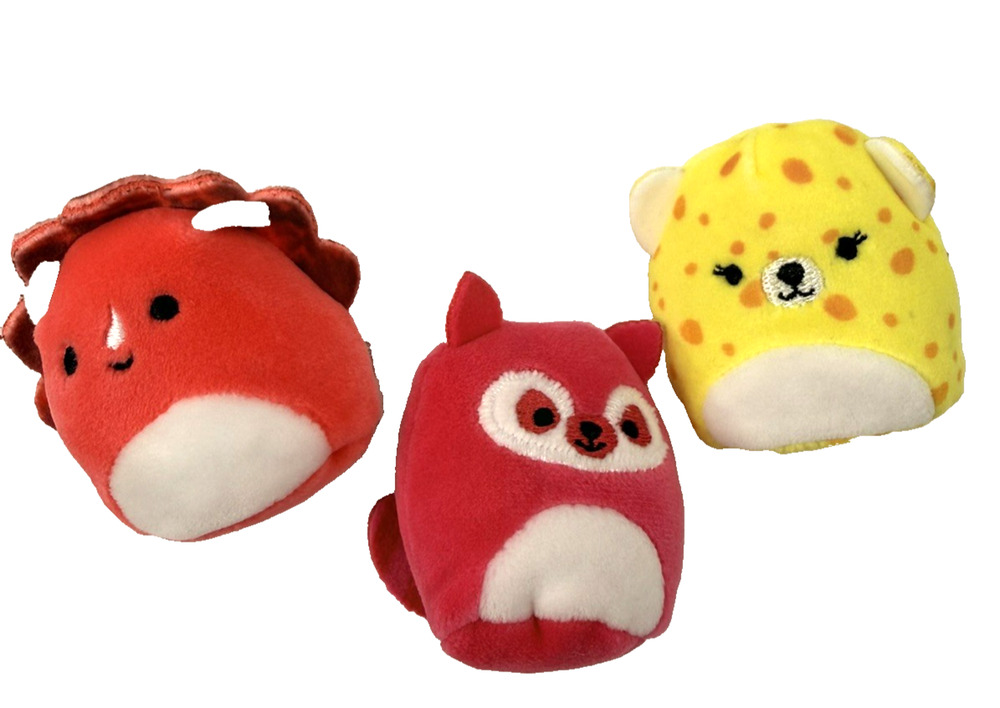 Mixed Lot Squishville Squishmallows Mini Plush Plushies Lemur Cheetah Triceratop